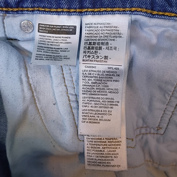 Levis 505 Jeans Mens W40 L30 Blue Classic Fit Straight Leg Denim Work Casual - Picture 13 of 16